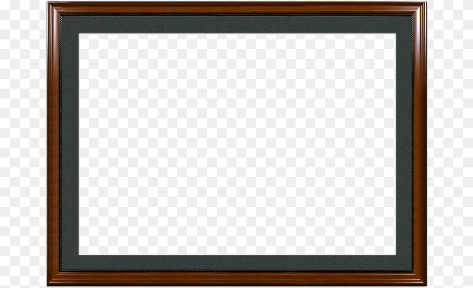 A Walnut With Bead Picture Frame With Black Mat Blank Wall Frame, Blackboard, Computer Hardware, Electronics, Hardware Free Transparent Png