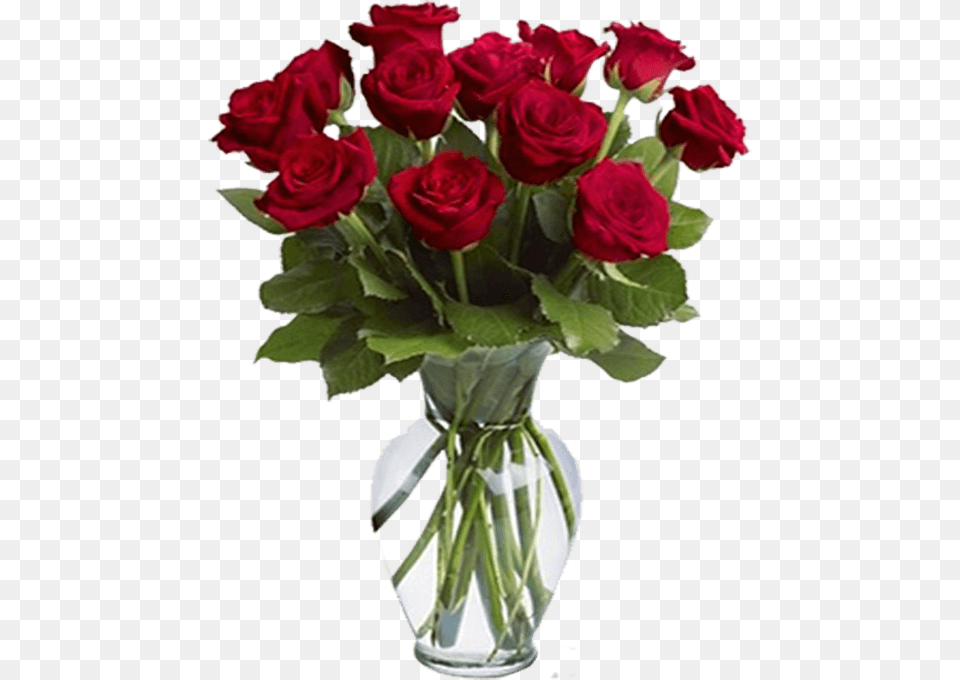 A Warm Smile Dozen Roses, Flower, Flower Arrangement, Flower Bouquet, Jar Png Image