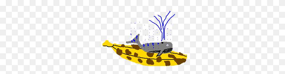 A Wet Whale In A Rotten Banana, Food, Fruit, Plant, Produce Png