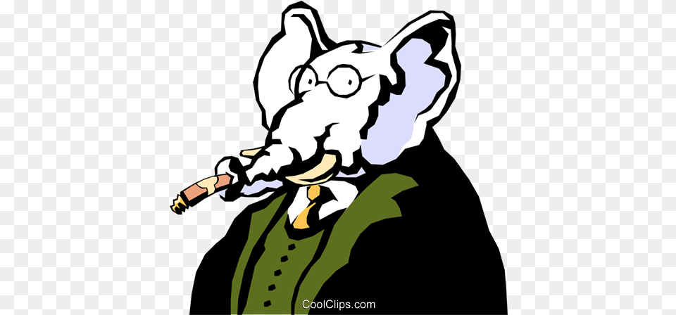 A White Elephant Royalty Vector Elephant Smoking, Baby, Person Free Png