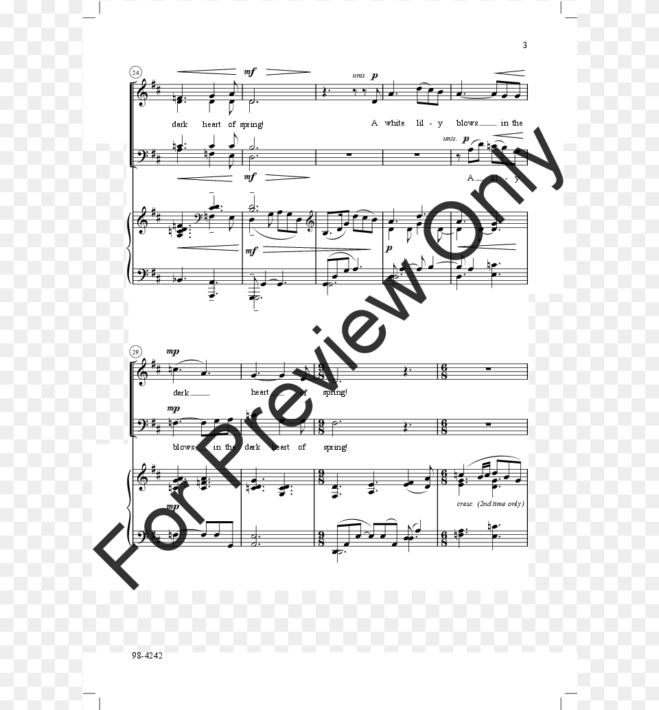 A White Lily Blows Thumbnail Technical Drawing, Sheet Music Free Png Download