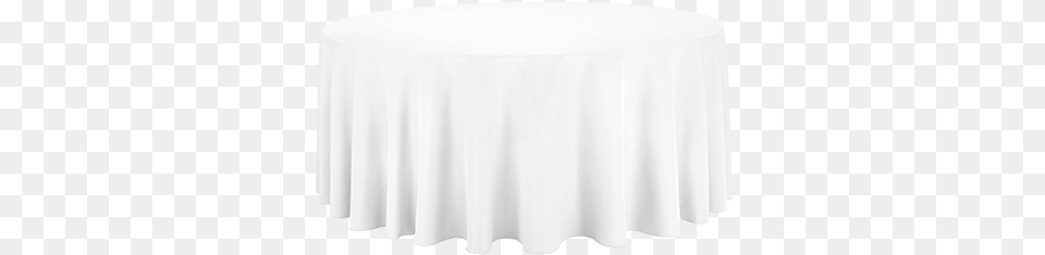 A White Round Tablecloth Made Of Polyester Round Table White Tablecloth Free Png Download