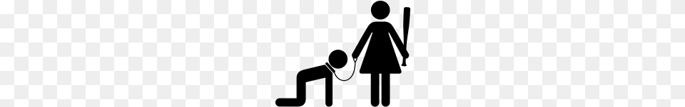 A Woman Holds A Man As A Slave, Gray Free Transparent Png