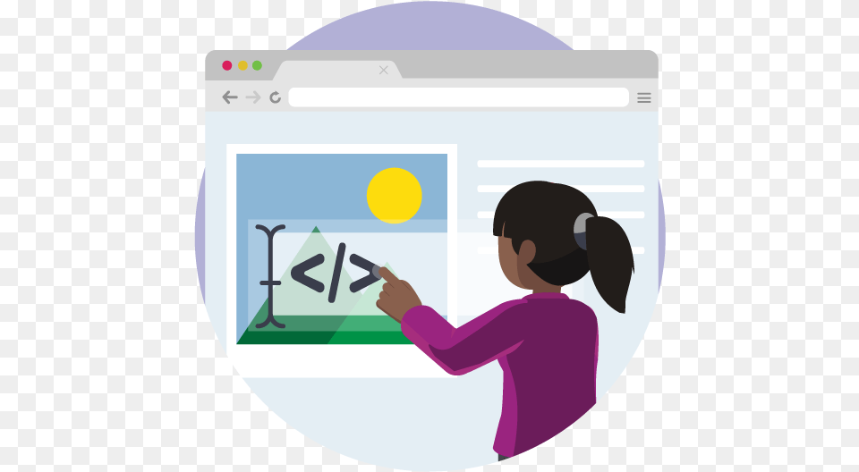 A Woman Standing In Front Of A Giant Website Touching, Baby, Person, Photography, File Png