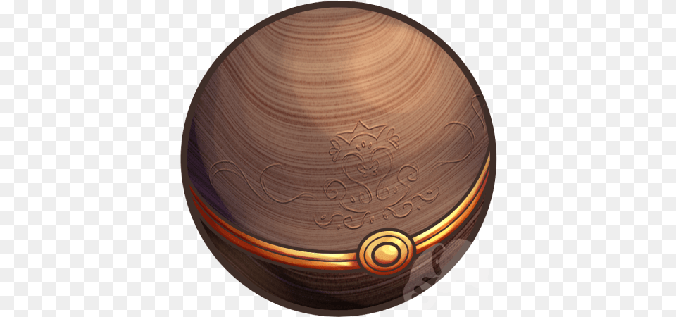A Wooden Pokeball With The Grain Clearly Visible Plywood, Face, Head, Person, Pottery Png