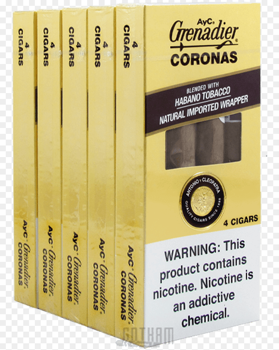 A Y C Grenadier Natural Dark Coronas Packs Carton, Book, Publication Png Image