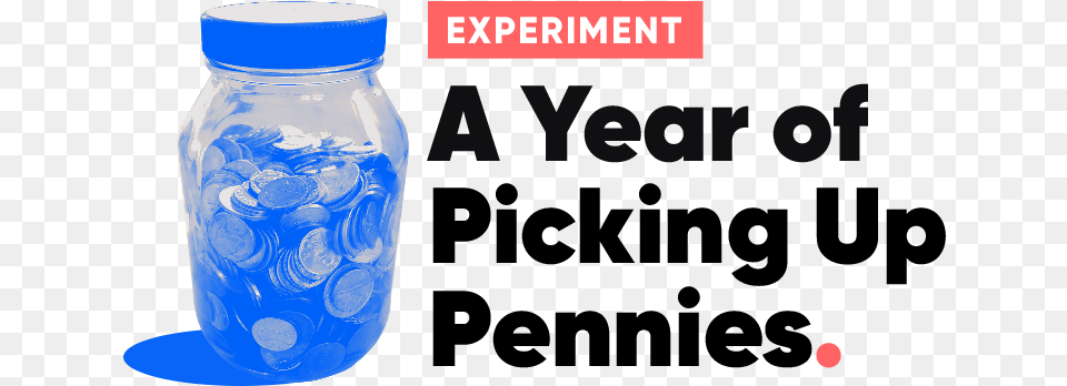 A Year Of Picking Up Pennies Experiment, Jar, Glass Free Transparent Png