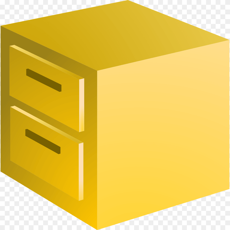 A Yellow Filing Cabinet Clipart, Drawer, Furniture, Mailbox Png