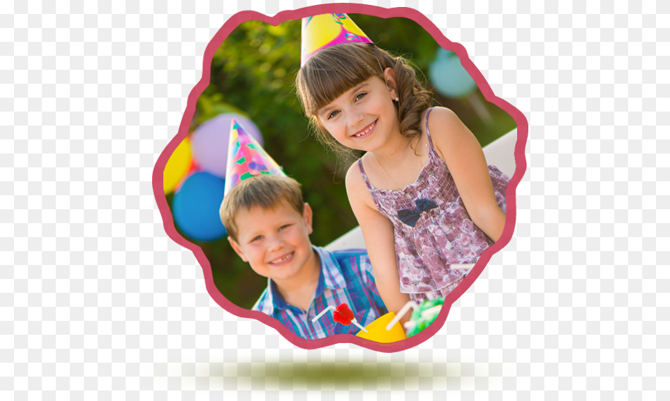 A Young Boy And Girl Wearing Party Hats And Smiling Kids Wearing Party Hats, Photography, Clothing, Person, People Free Png Download