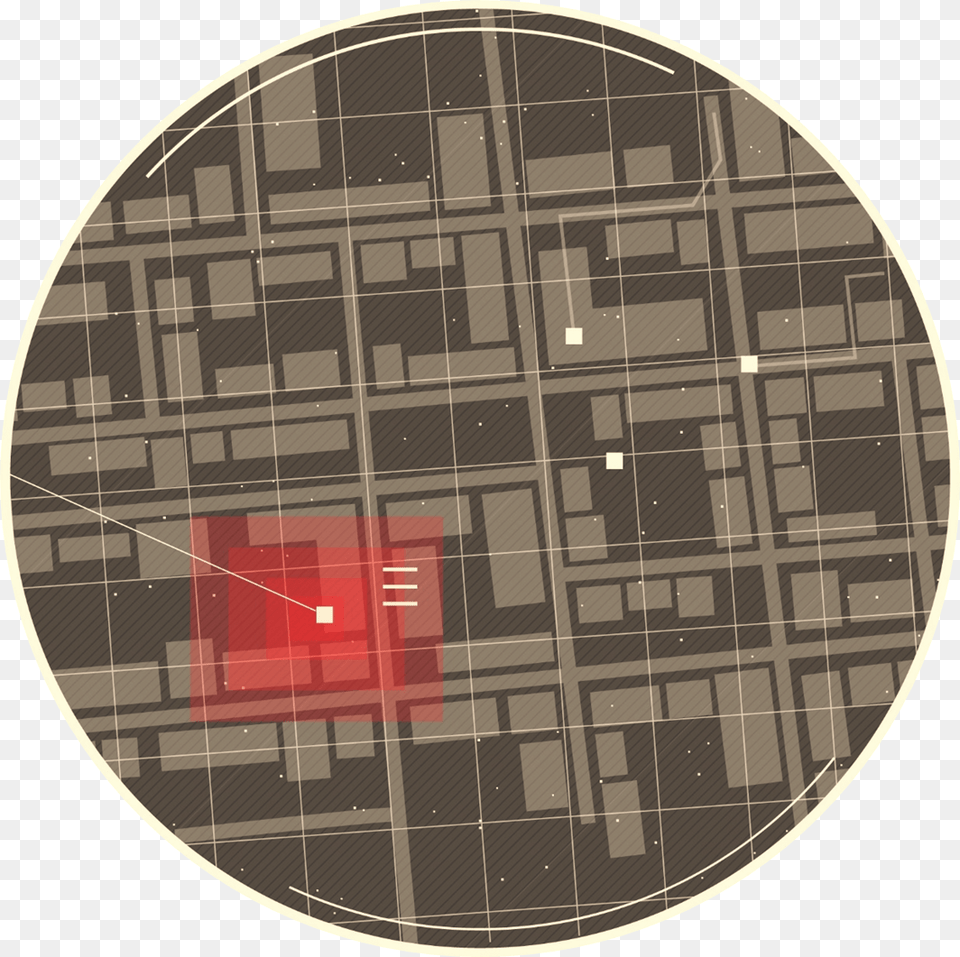 A Zoomed In Map With Red Indicating A Specific Building, Tartan, Home Decor Free Transparent Png
