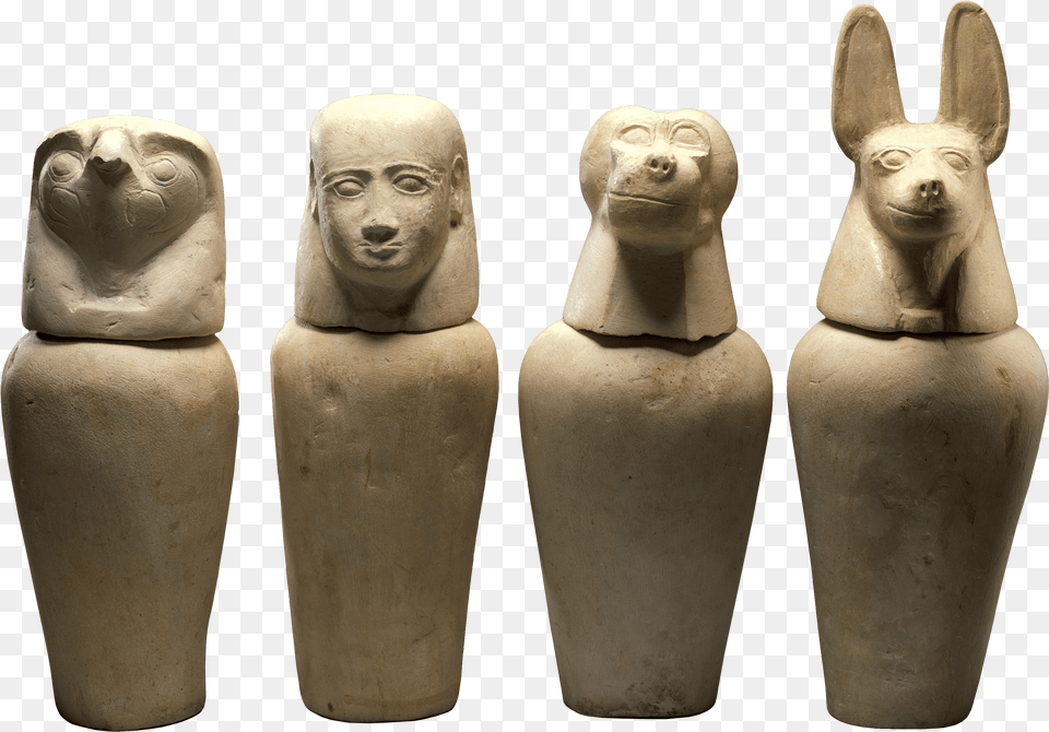 Aafenmut Canopic Jars 664 Bce Ancient Egypt Ancient Egypt Organ Jar, Figurine, Adult, Face, Head Png Image
