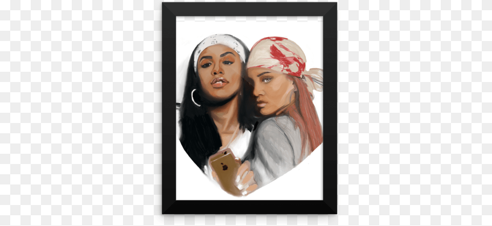 Aaliyah Rihanna Framed Art Picture Frame, Woman, Adult, Person, Female Png Image