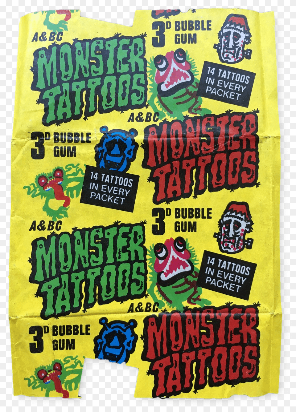 Aampbc Monster Tattoos Wrapper, Advertisement, Poster, Baby, Person Free Png Download