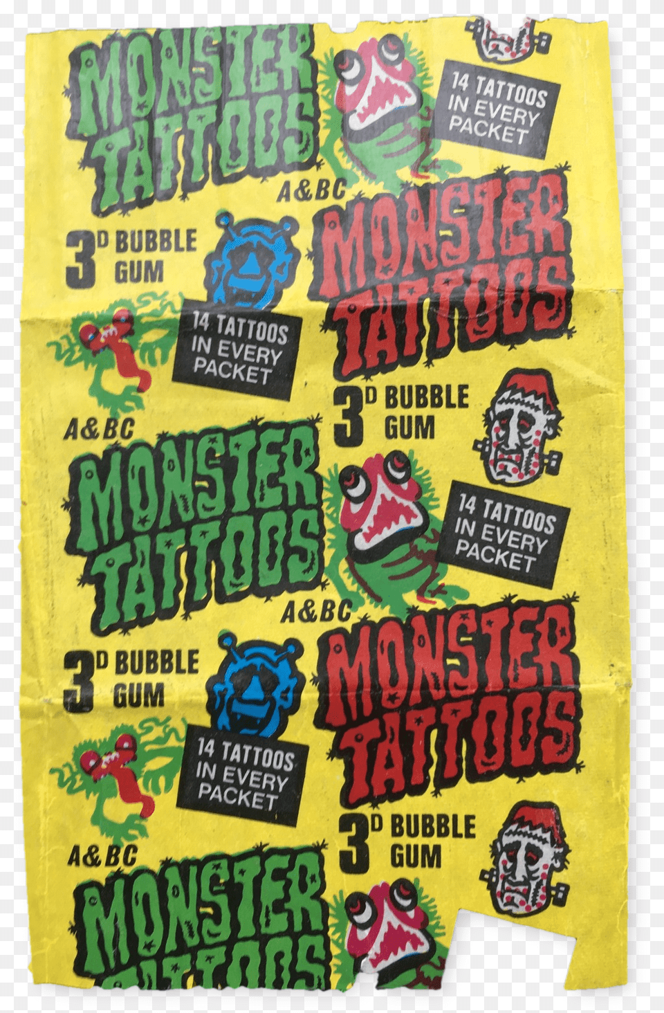 Aampbc Monster Tattoos Wrapper Tattoo, Advertisement, Poster, Sweets, Food Png