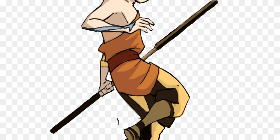 Aang Clipart Last Airbender, People, Person, Spear, Weapon Free Png Download