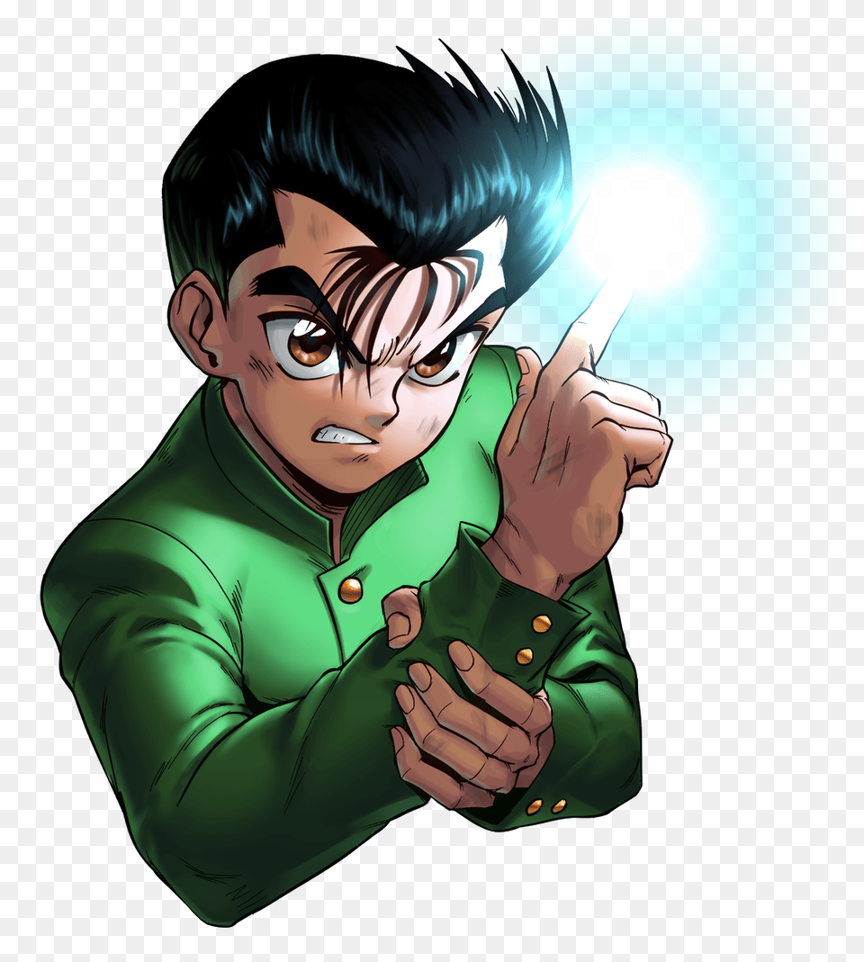 Aaron But Spooky On Twitter A Commission Of Yusuke Urameshi, Publication, Book, Comics, Person Png Image