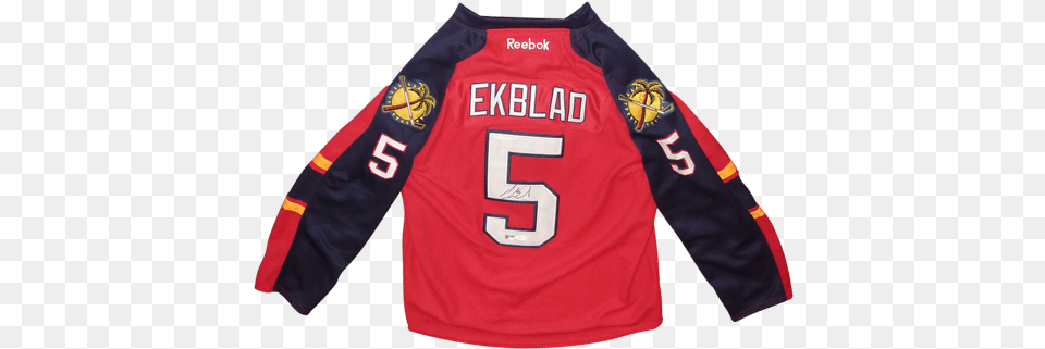 Aaron Ekblad Autographed Florida Panthers Aaron Ekblad Signed Jersey Psa Dna Coa, Clothing, Long Sleeve, Shirt, Sleeve Free Png Download