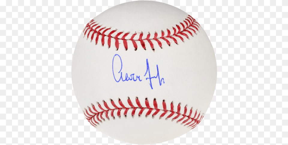 Aaron Judge Autographed Mlb Baseball Fanatics Aaron Judge Signed Baseball, Ball, Baseball (ball), Sport, Text Png Image