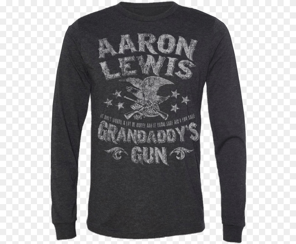 Aaron Lewis Long Sleeve Charcoalblack Grandaddy S Nra Certified Instructor, Clothing, Long Sleeve, T-shirt, Knitwear Png