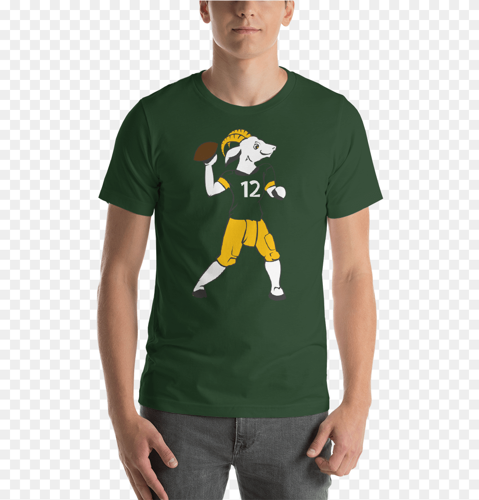 Aaron Rodgers Goat Shirt, T-shirt, Clothing, Person, Pants Free Transparent Png
