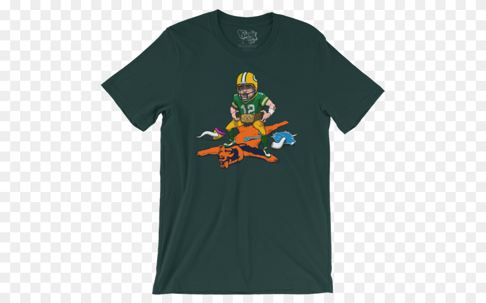 Aaron Rodgers Nfc North Championship Belt T Shirt, Clothing, T-shirt, Helmet, Baby Free Png Download