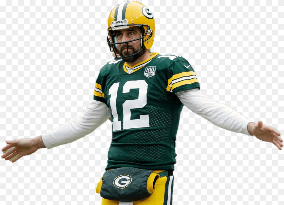 Aaron Rodgers Photo Football Player, Helmet, Playing American Football, Person, Sport Png