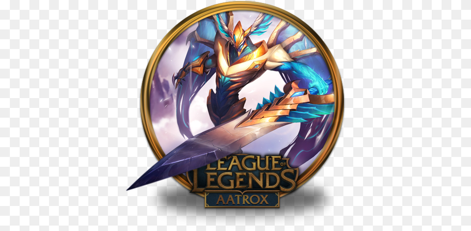 Aatrox Justicar Icon League Of Legends Gold Border Iconset Discord League Of Legends Icon, Appliance, Ceiling Fan, Device, Electrical Device Png Image