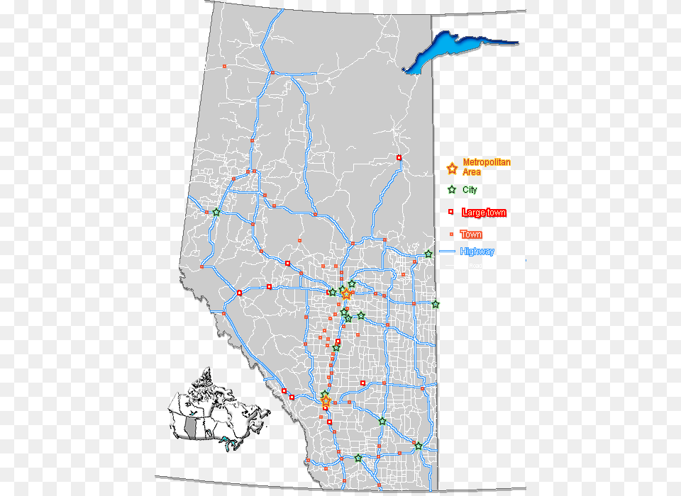 Ab Towns Roads Location Of Fort Dunvegan Alberta, Chart, Plot, Map, Atlas Png Image