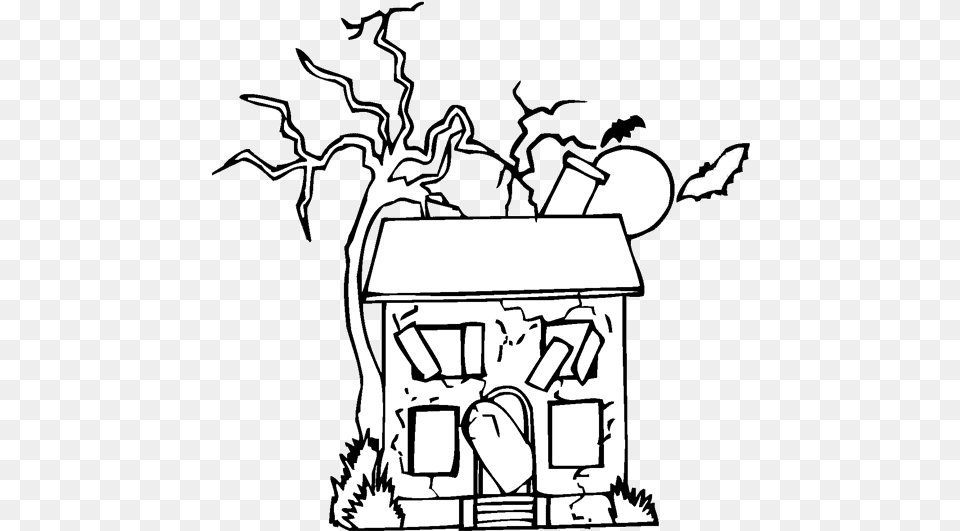 Abandoned House Coloring, Art, Drawing, Outdoors Free Transparent Png