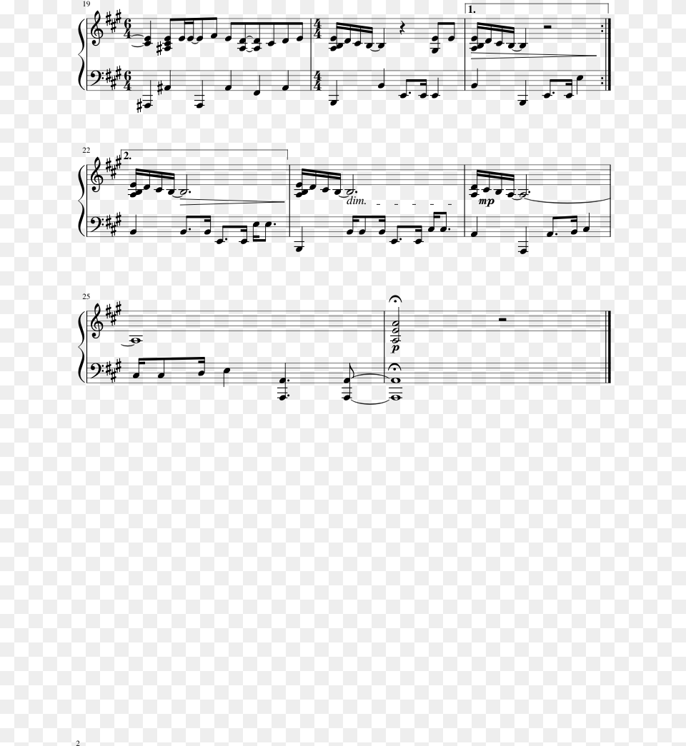 Abba Happy New Year Deltarune Legend Piano Sheet Music, Gray Free Transparent Png