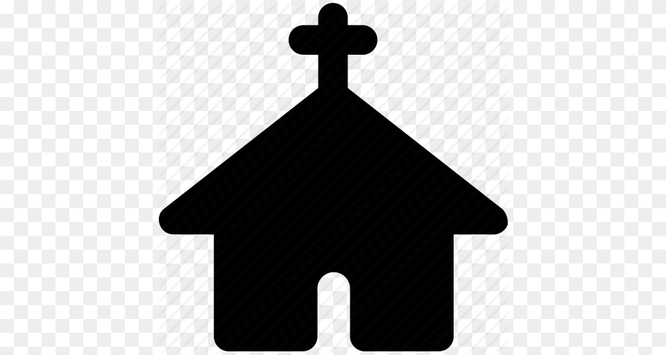 Abbey Building Chapel Church Steeple Tabernacle Temple Icon, Cross, Symbol, Silhouette Free Png