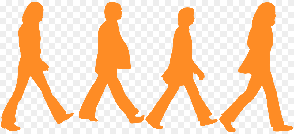 Abbey Road Silhouette, Person, Walking, Boy, Child Png