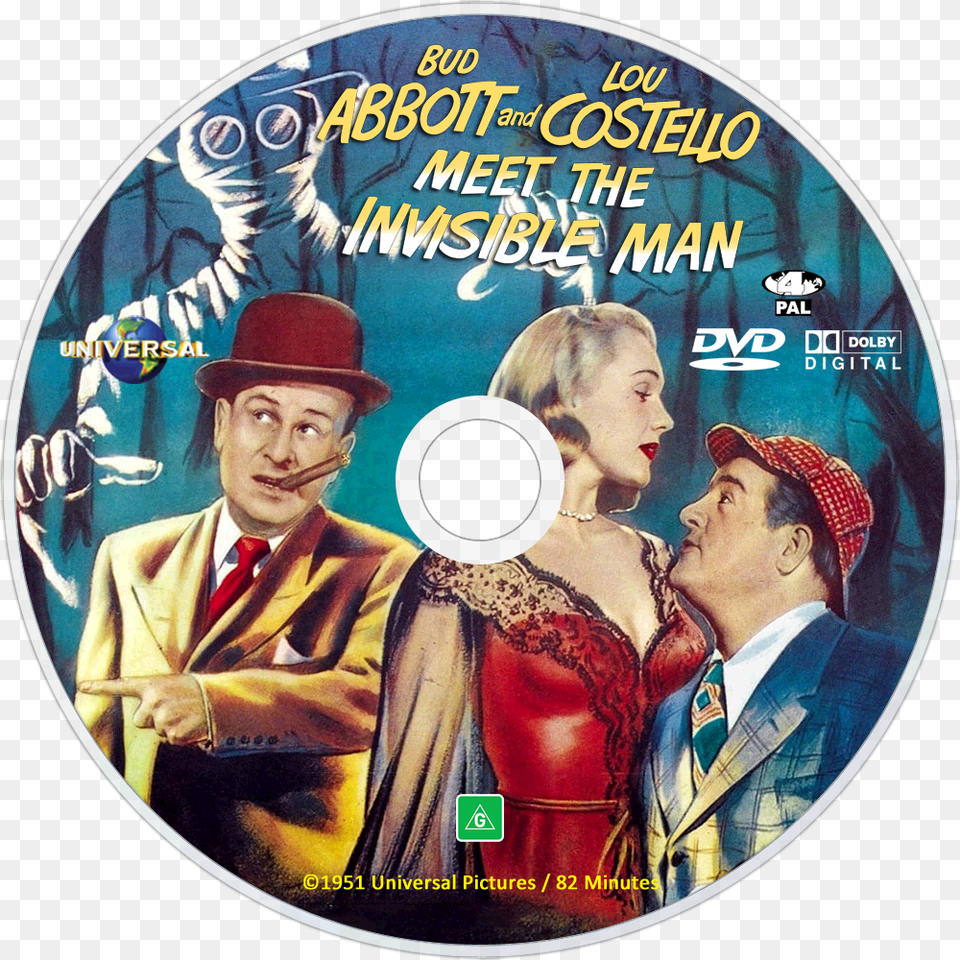 Abbott And Costello Meet The Invisible Man, Adult, Person, Male, Woman Free Png