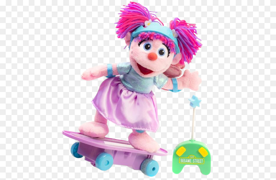 Abby Cadabby Learn To Skate 11 Plush With Remote Control Careful Abby Sesame Street, Toy, Face, Head, Person Free Png