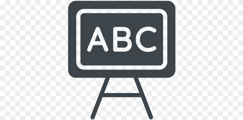 Abc Chalkboard Flat Icon Transparent U0026 Svg Vector File Abc Icono, Sign, Symbol, Road Sign Free Png