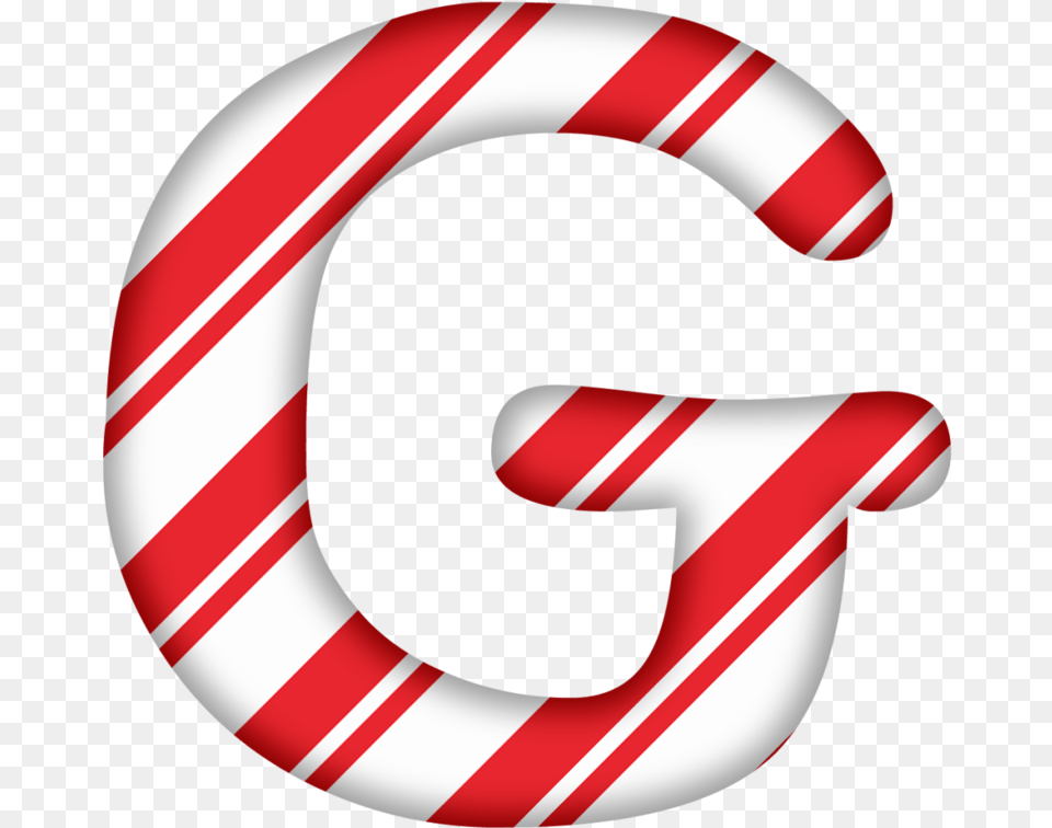 Abc Lane Holiday Fonts Christmas Candy Cane Candy Cane Letter O, Food, Sweets Free Png