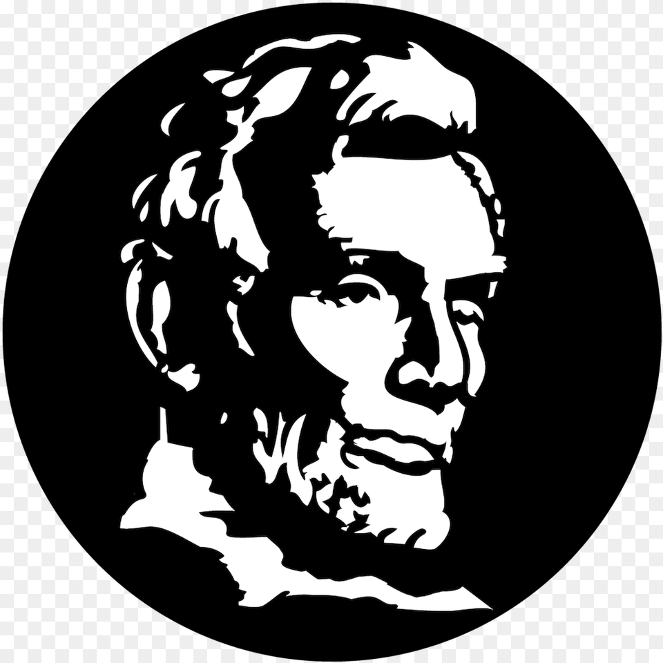 Abe Lincoln Illustration, Stencil, Adult, Male, Man Png