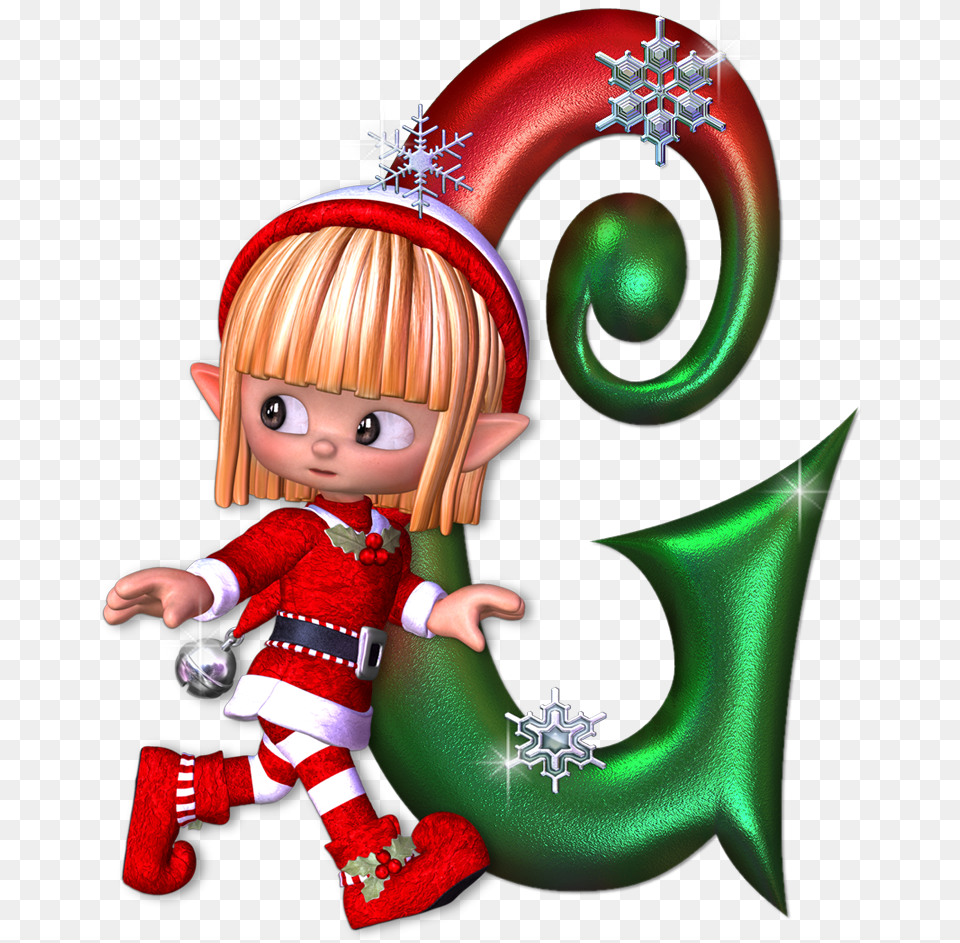 Abecedarios Y Gifs De Christmas Elf Alphabet Letters, Doll, Toy, Face, Head Free Png
