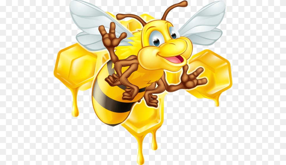 Abeilles Abeja Abelha Cute Cartoon Bee, Animal, Invertebrate, Insect, Honey Bee Free Transparent Png