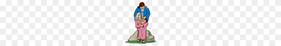 Abeka Clip Art Abraham And Sarah With Baby Isaac, Book, People, Person, Publication Free Png Download