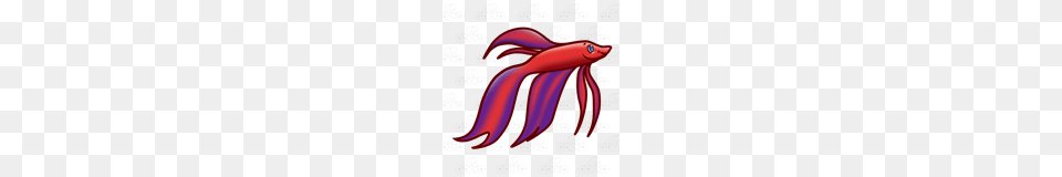 Abeka Clip Art Betta Fish Red And Purple, Animal, Sea Life, Seafood, Food Free Png Download