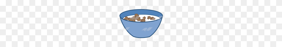 Abeka Clip Art Blue Bowl With Cereal And Milk, Soup Bowl, Hot Tub, Tub, Food Png