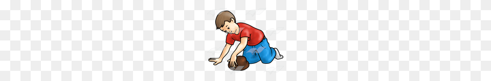 Abeka Clip Art Boy Playing With Brown Play Dough, Kneeling, Person, Baby, Cleaning Free Transparent Png