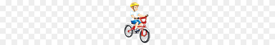 Abeka Clip Art Boy Riding Bike, Helmet, Vehicle, Bicycle, Transportation Png Image