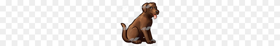 Abeka Clip Art Brown Dog Sitting With Tongue Out, Animal, Canine, Mammal, Pet Png Image