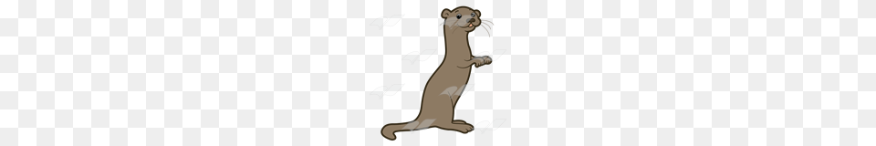 Abeka Clip Art Brown Otter Holding Arms Out, Animal, Mammal, Wildlife, Weasel Png Image