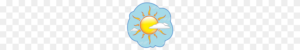 Abeka Clip Art Daytime With Sun And Clouds In Sky, Nature, Outdoors, Disk Free Png