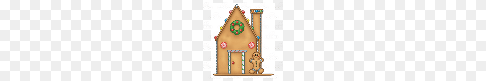 Abeka Clip Art Gingerbread House With A Gingerbread Man, Birthday Cake, Cake, Cookie, Cream Png