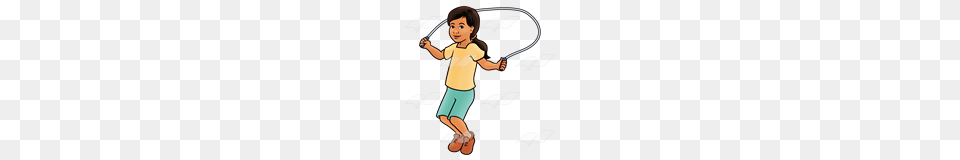 Abeka Clip Art Girl Jumping Rope Wearing A Yellow Shirt, Baby, Person, Cleaning Free Transparent Png