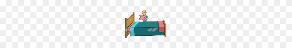 Abeka Clip Art Girl Making A Bed With Pink Blue, Reading, Person, Book, Publication Free Png Download